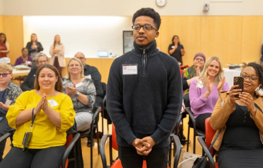 Graduates are recognized at the 26th annual Staff Graduate Reception on June 14 in Stocking Hall.